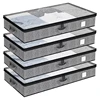 Under Bed Storage Containers,Underbed Storage 4.5 Inches Low Profile with Sturdy Sidewalls/Bottom for Clothes, Blanket, Pillows 6