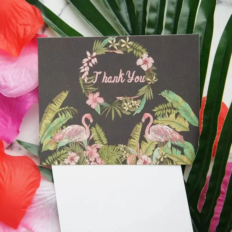 

50 шт., многофункциональные мини-открытки с надписью «thank you»