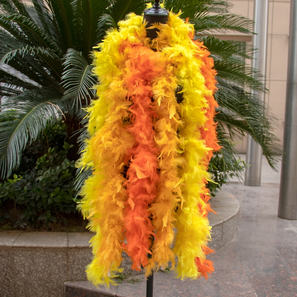 2 Yards Fluffy Turkey Feather Marabou Boa  38-40g Wedding Party Christmas Trees Decoration Shawl/Scarf Natural Plume Accessories