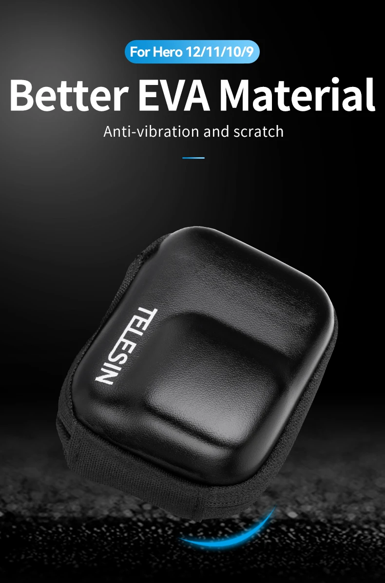 Mini EVA Protective Storage Bag for 12 Hero 12 11 10 9 Black Action Camera Wate