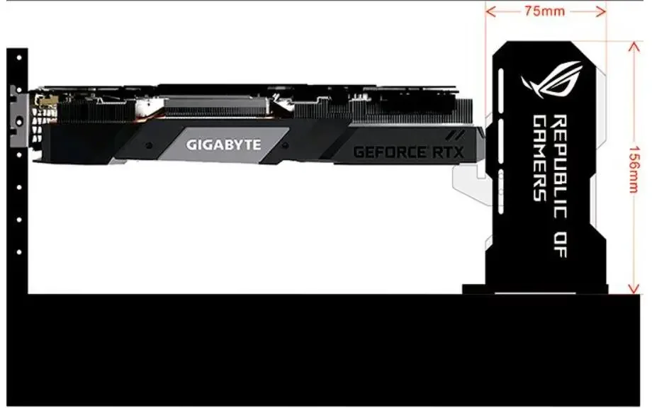 Barrow GPU Holder Vertical VGA Bracket Customize Video Card Support 5V ARGB 3Pin AURA SYNC MOD Graphics Card Holder GPU Stand GPU Bracket