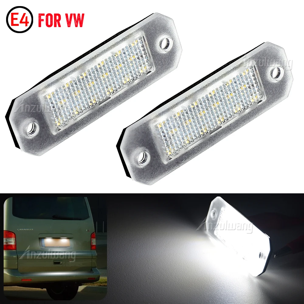2Pcs Canbus Led Luce Targa Per Vw Transporter T5 2003-2015 T6 Barn Door 2015-2019 Caddy 2004-2017