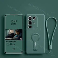 Premium Shockproof Liquid Silicone Phone Case with Holder Bracket & Screen Protector for Infinix Note 50Pro (Dark Green)