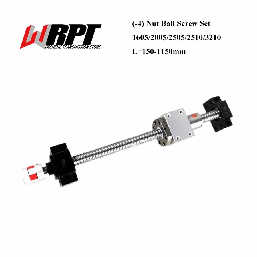 jeu-de-vis-a-billes-sfu1605-sfu2005-sfu2505-sfu2510-sfu3210-150-1150mm-avec-Ecrou-bk-bf-accouplement-boitier-d'Ecrou-pour-pieces-de-machines-cnc