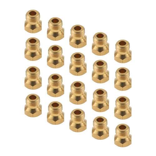 LP 가스 변환 키트 M6 × 0.75mm 프로판 LPG 천연 가스 파이프, 온수기, DIY 버너 부품 용 황동 제트 노즐, 20 개 5