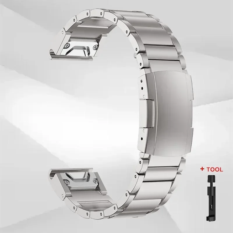 Premium Quickfit Titanium Watch Strap - 26mm/22mm Adjustable Metal Release Band