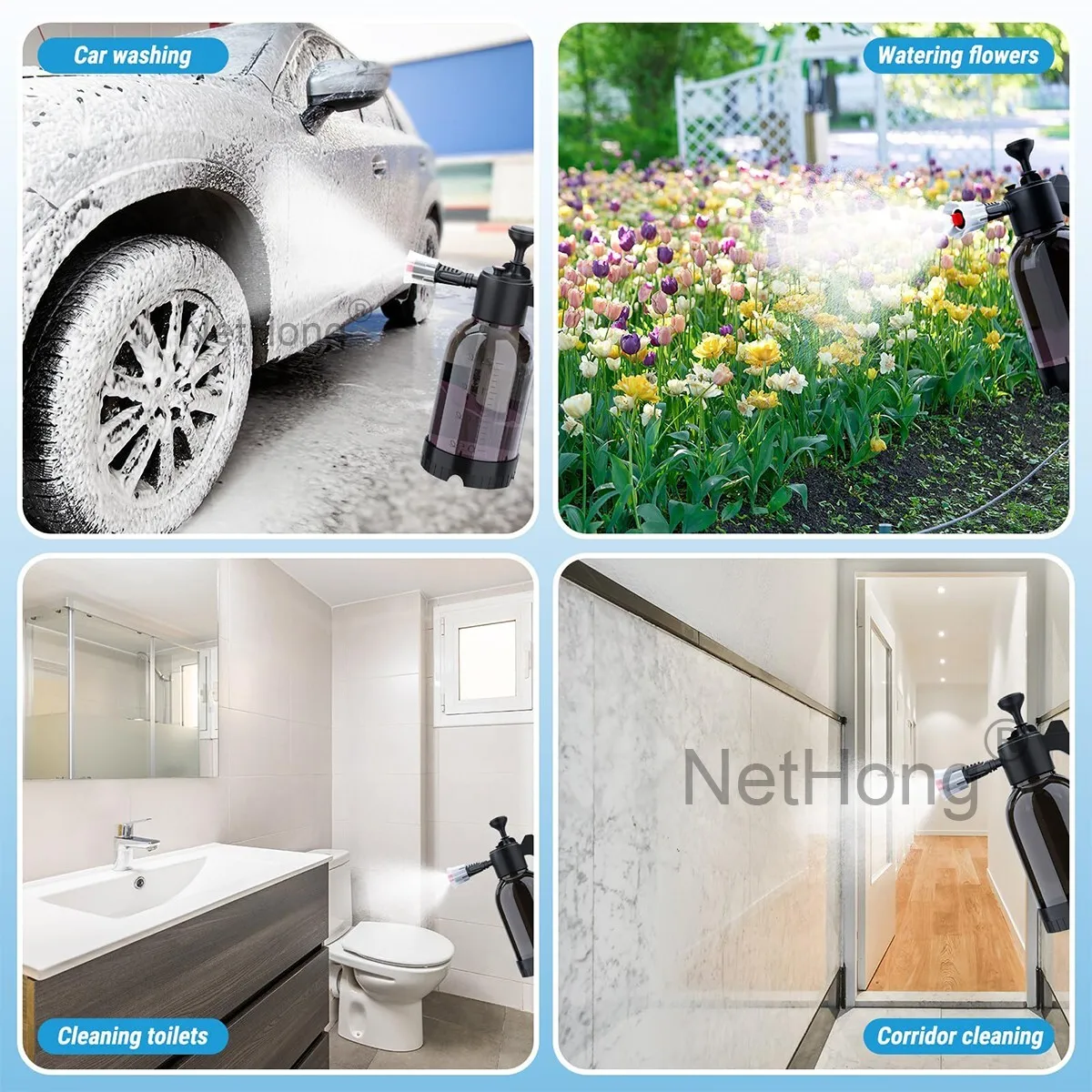 2L Car Sprayer Hand Held Pump Wash Spray Bottle Snow Foam Detailing: 3 - 5 Days Free Delivery Only UK