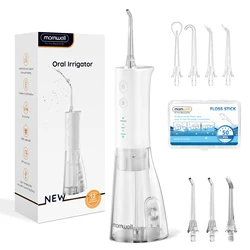 Rechargeable Portable Waterproof Water Flosser with 300ML Reservoir (White Set 2)