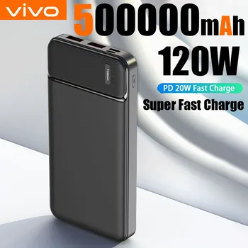 VIVO 50000mAh PowerBank Portable 120W Super Fast Charger External Battery PoverBank High Capacity PowerBank For iPhone Samsung 1