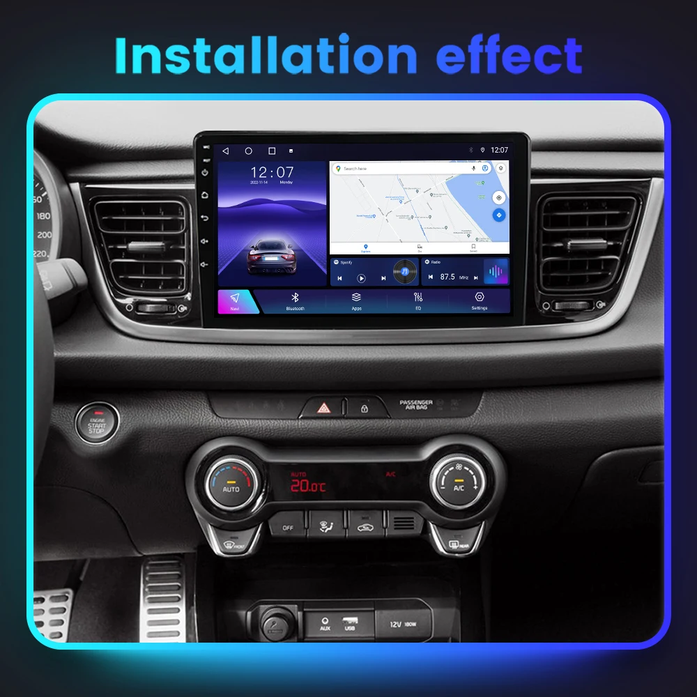4G Android 13 QLED Screen Car Radio for KIA RIO 2016 2017 2019 2020 ...