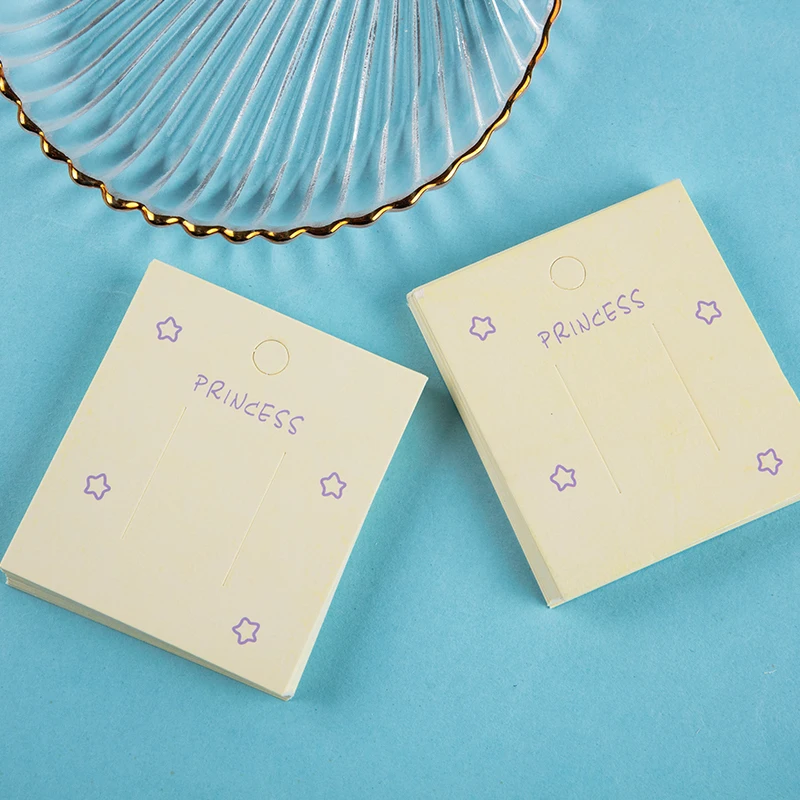 50Pcs 7*7CM Blank Hair Clip Paper Cards Hair Accessor Jewelry Display Card Fashion Hair Clip Holder Packaging Headwear Card