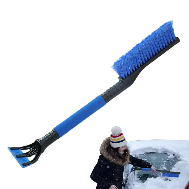 Car Snow Brush Retractable Ice Scraper With Comfortable Foam Grip Snow Scraper And Brush For Car Truck SUV Snow Removal Tools