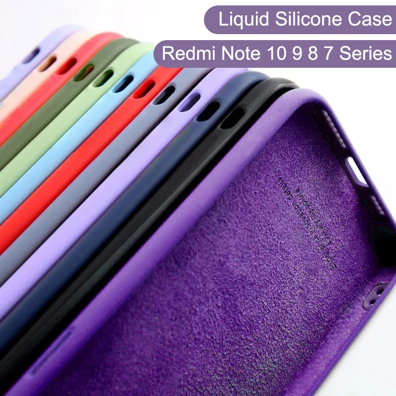 Liquid Silicone Case For Xiaomi Redmi Note 10 10S 9S Pro Max