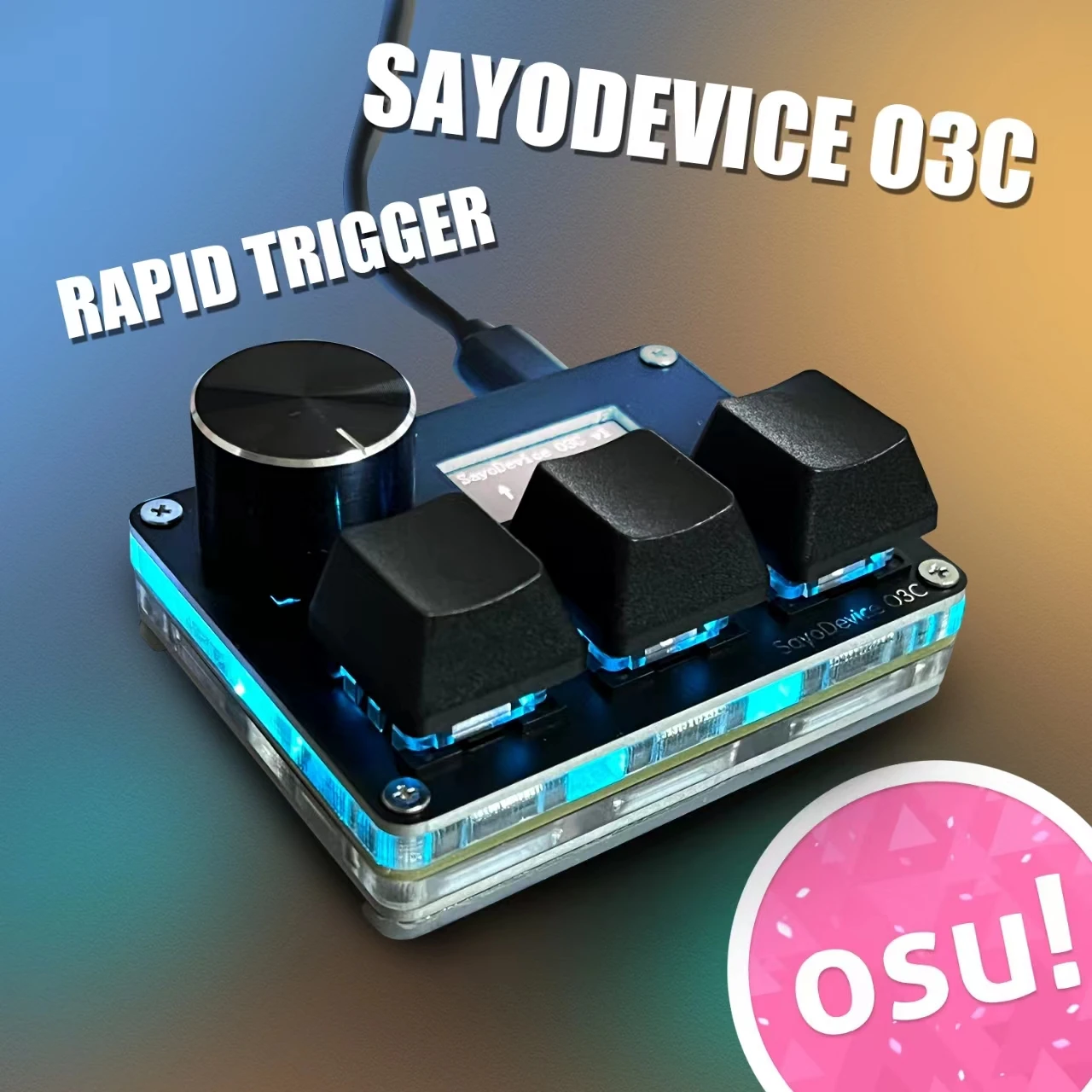 SayoDevice Rapid Trigger Magnetic Switches RGB Music Game Keyboard Volume thumbnail 6