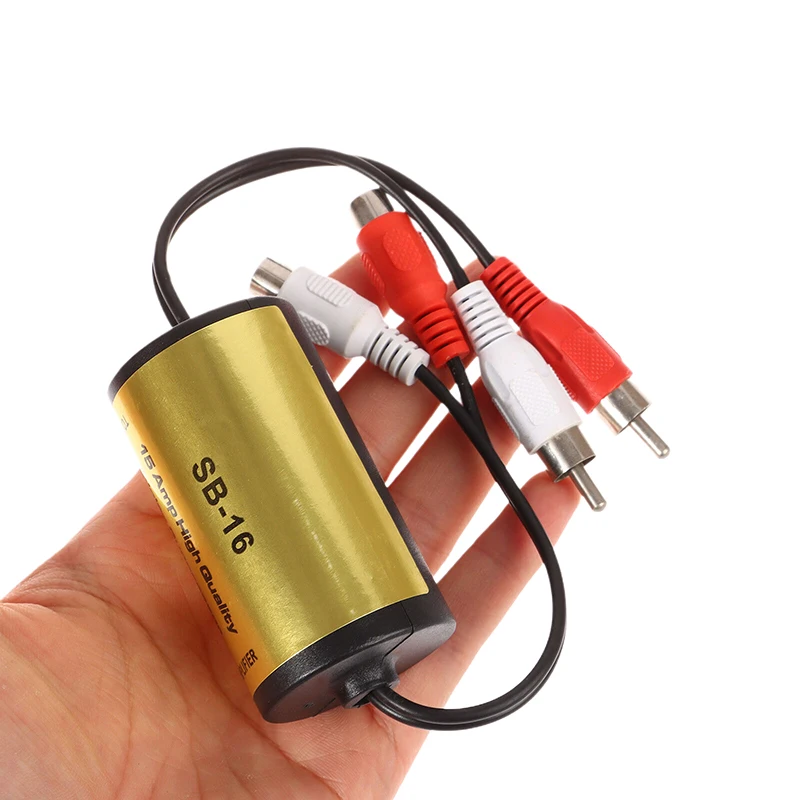 RCA Auto Audio Noise Filter Suppressor Ground Loop Lsolator For Car And Home Stereo 2&times;RCA Male 2&times;RCA Female