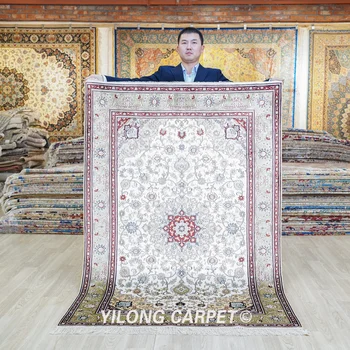 122x183cm Turkish Carpet For Sale Handmade Exquisite Hand Knotted Silk Rug (LH871B)