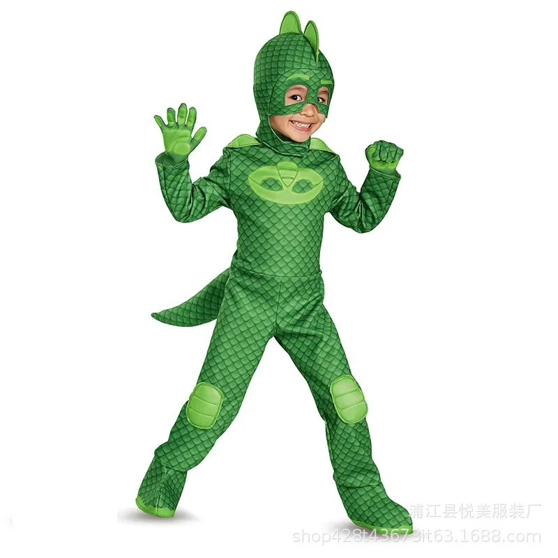 Unisex Meisje Super Uil Held Tuta Fancy Dress Cosplay Kat Boys Gekko Animail Kostuum Di Halloween