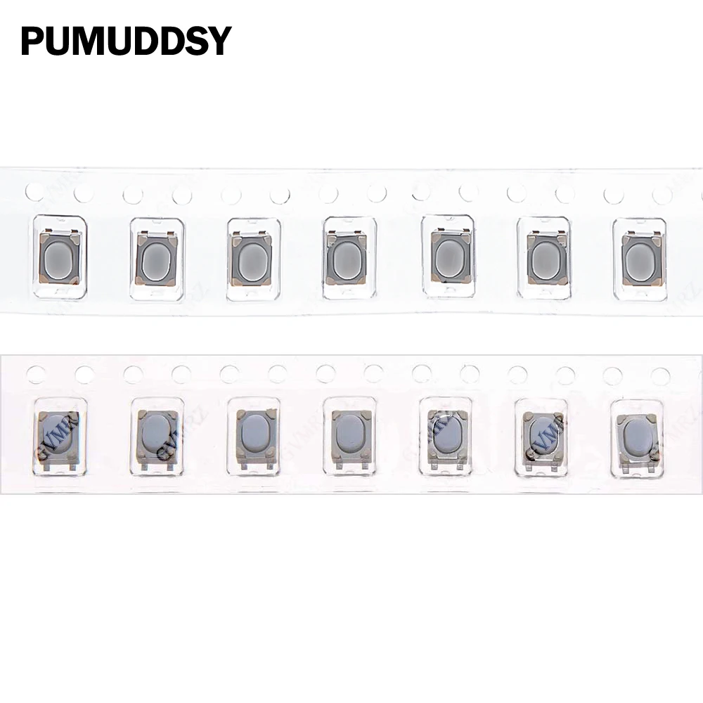 100PCS SMD 4핀 3X4X2.5MM 흰색 촉각 택트 푸시 버튼 마이크로 스위치 순간 3*4*2.5mm DC12V 50mA 마이크로 버튼 택트 스위치