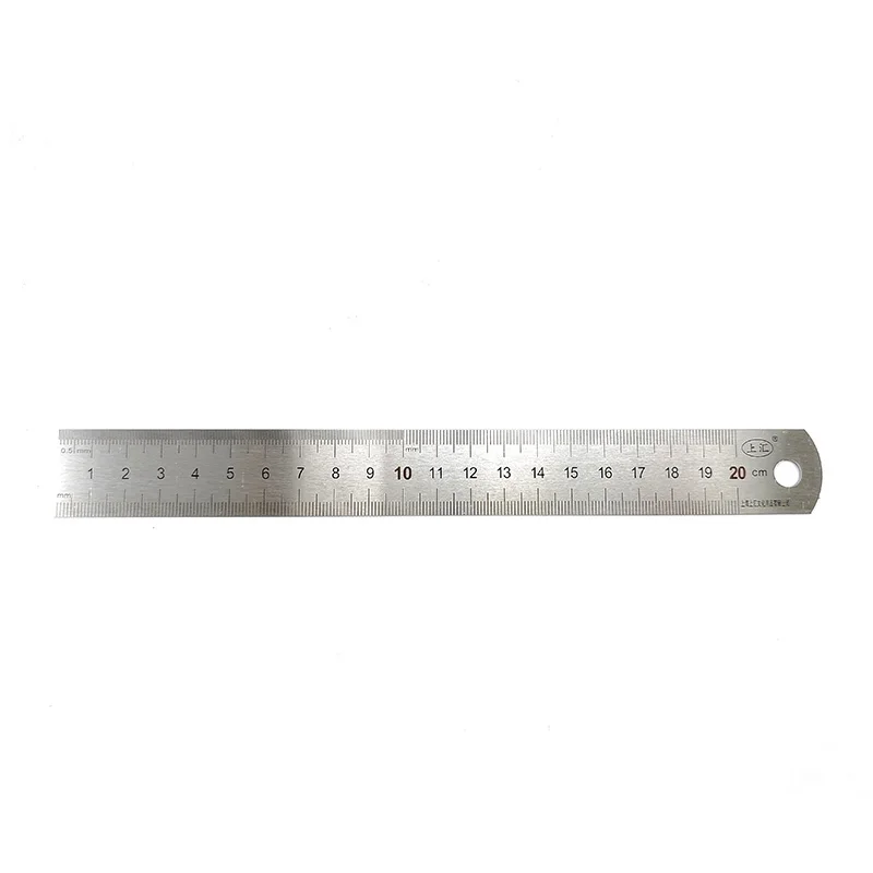 0.8mm Thickness Steel Ruler Thicker Drafting Supplies Hardware Tools Ruler Double Faced Office And School Kawaii