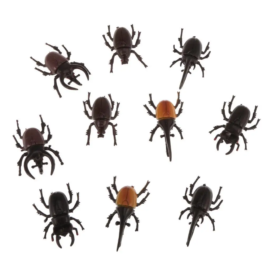 10Pcs Plastic Vivid Beetles Insect Model Animal Kids Party Favor Bag Fillers 3