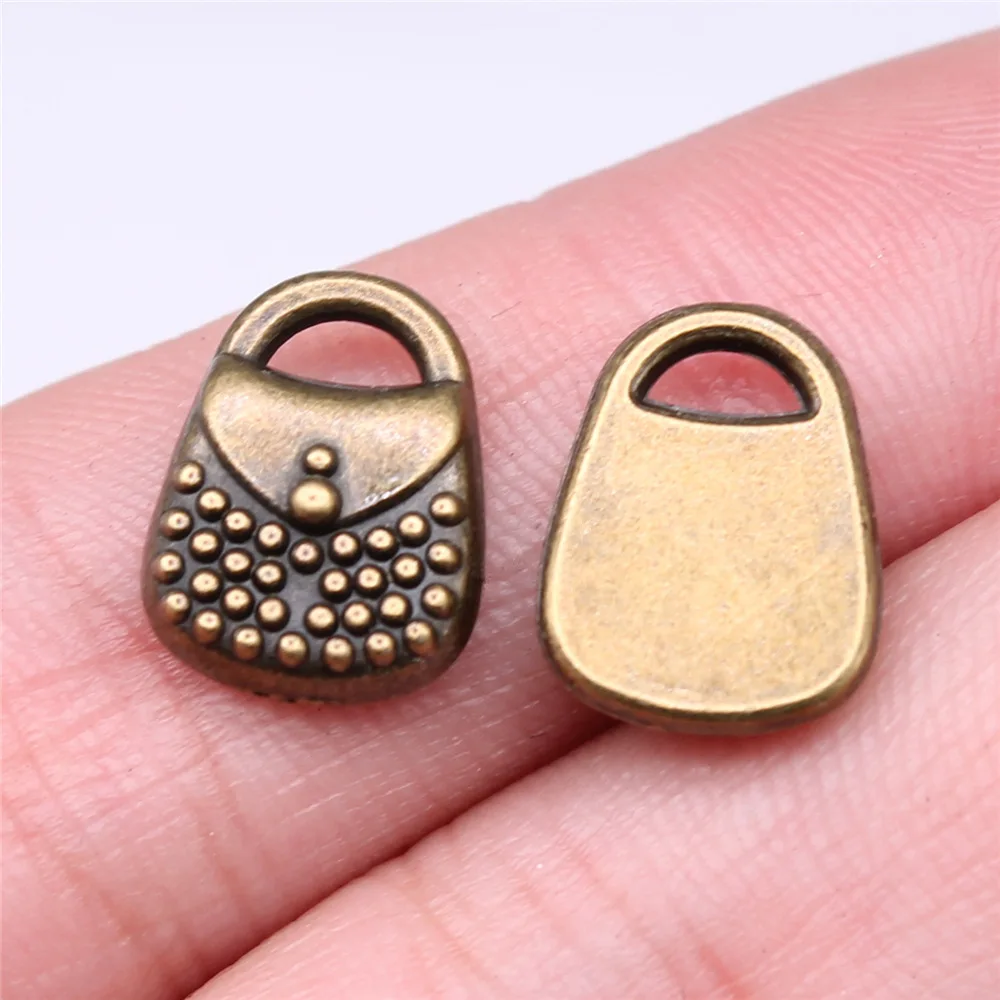 20pcs 아연 합금 금속 행운의 여성 핸드백 매력 Diy 팔찌 만들기 키 체인 만들기