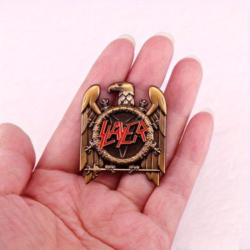 1pc Retro Heavy Metal Band Pop Musik Emaille Pin Vintage Adler Abzeichen Kreative Dekoration Musik Liebhaber Fans Geschenk Sammeln – Detail 4