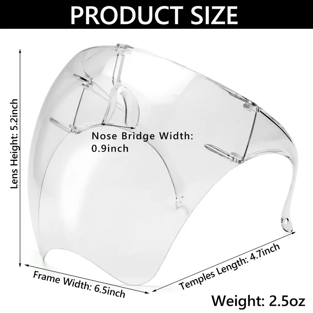Enhanced UV 400 Anti-Fog Safety Visor Glasses