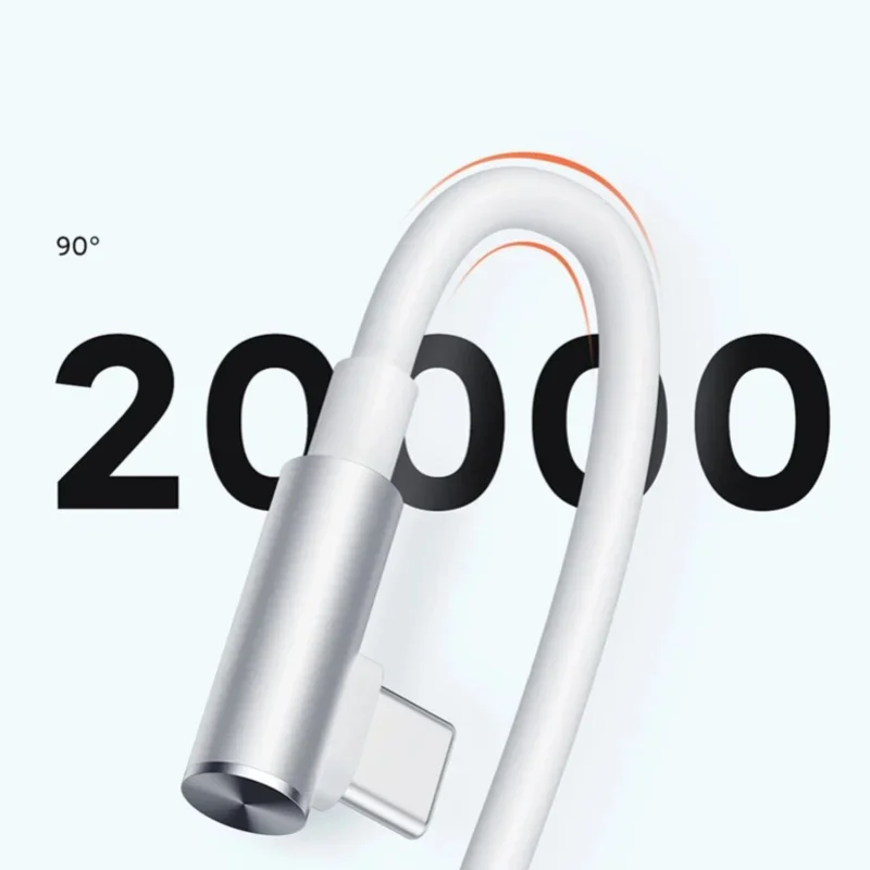 USB C Type C 67W L Bend Data Cord Fast Charging 120W Original 90 Degree Date Line 1M/1.8M 6A Elbow Fast Charging Cable