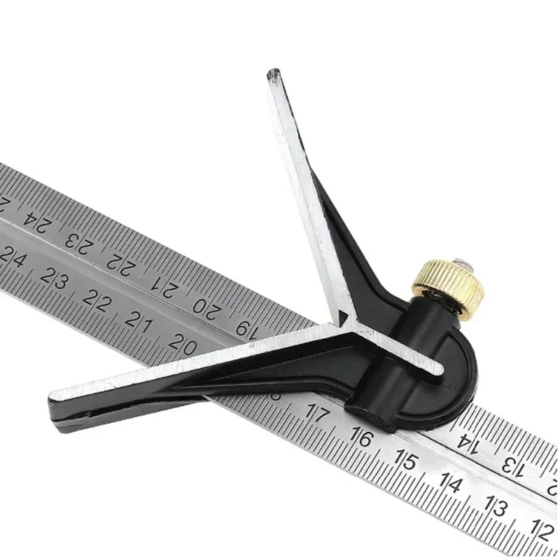 STAINLESS STEEL MULTI-COMBINATION 3IN1 RECTANGULAR RULER SET WOODWORKING CARPENTER ENGINEER PROTRACTOR MEASURING TOOL
