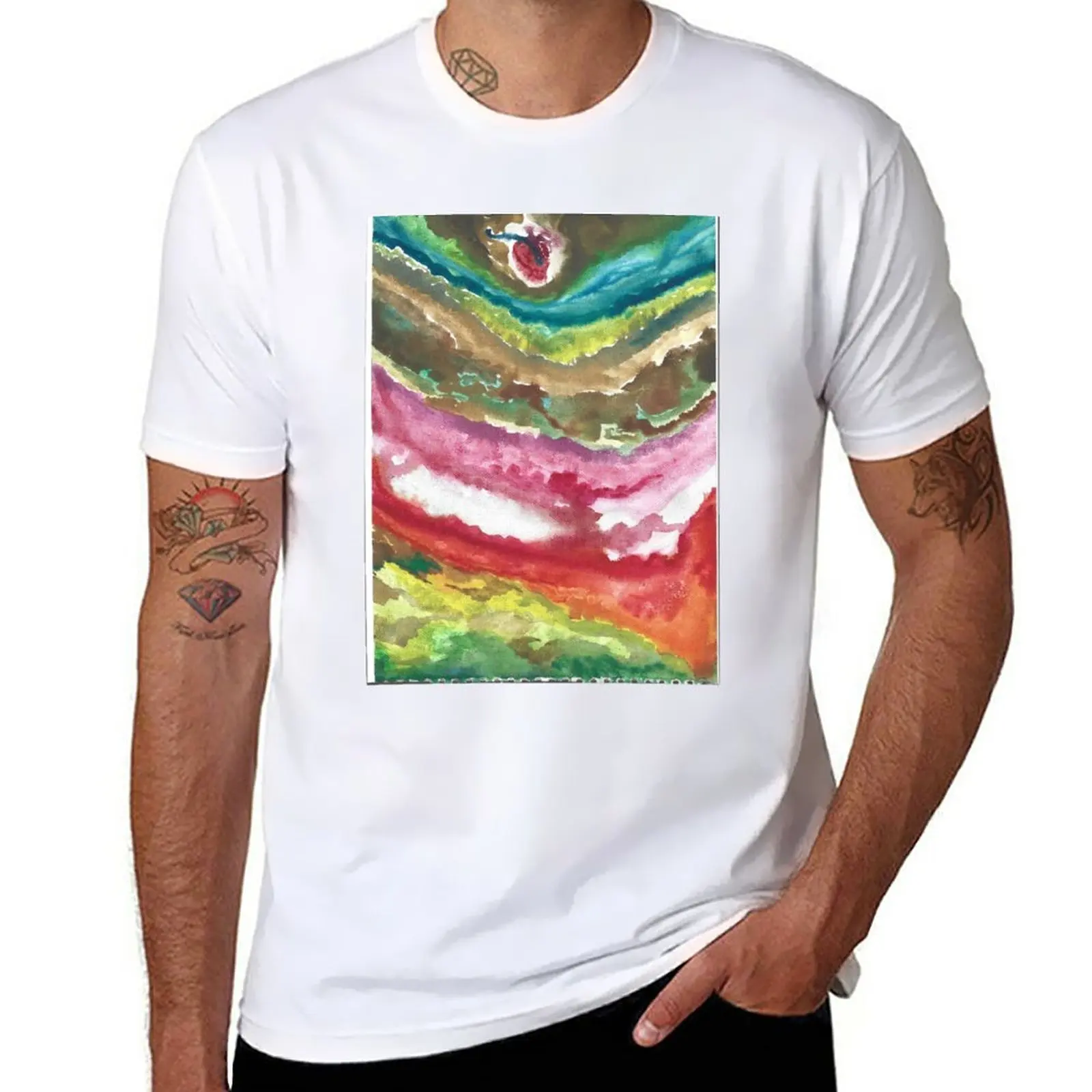 

New camouflaged heart ink T-Shirt cute tops black t shirts mens graphic t-shirts funny