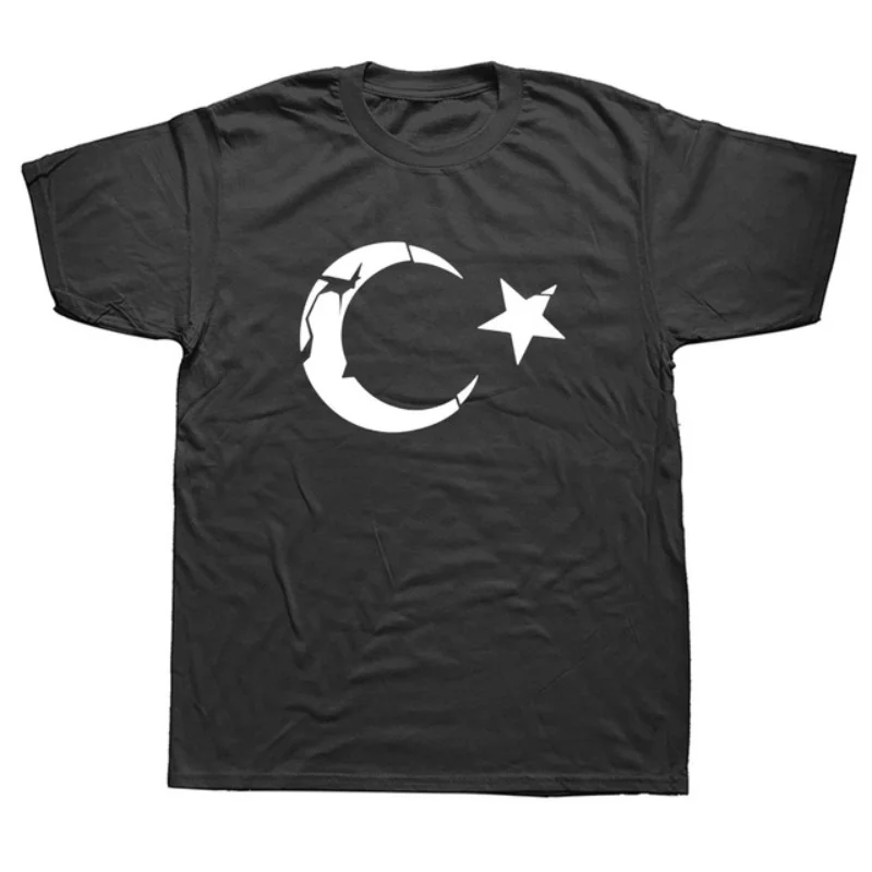 

Футболка мужская с турецким флагом, хлопок, короткий рукав, смешная, Турецкий флаг, Повседневная рубашка, на лето