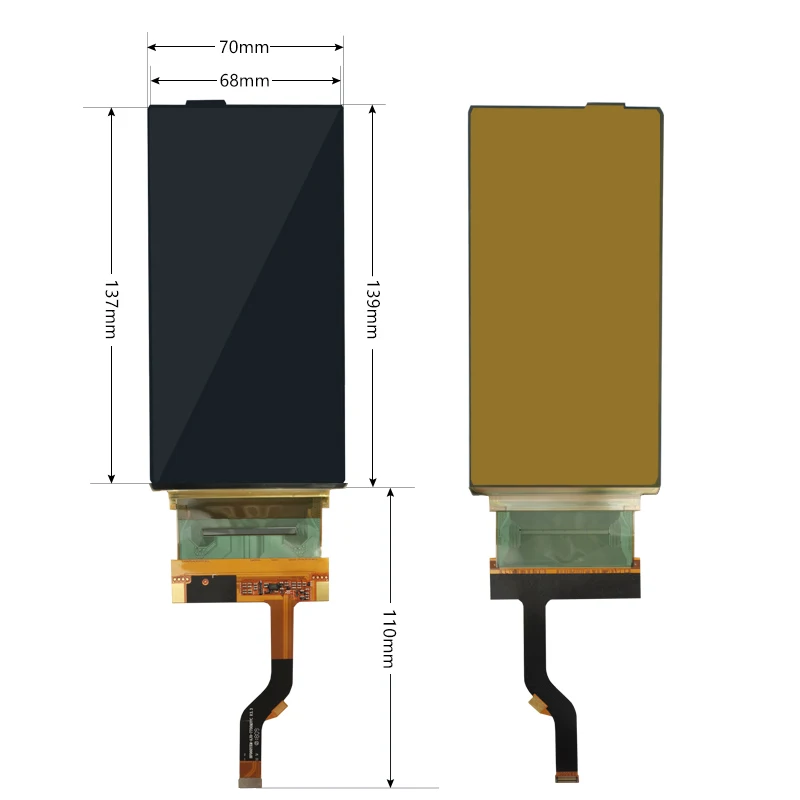 Wisecoco 6インチフレキシブルAMOLED超薄型2k曲げ可能OLED IPS