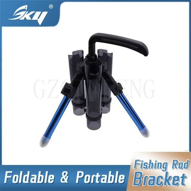 SKY Fishing Rod Bracket Foldable & Portable Fishing Pole Storage Tool High  Strength Aluminium Alloy Triangle Pole Holder - AliExpress