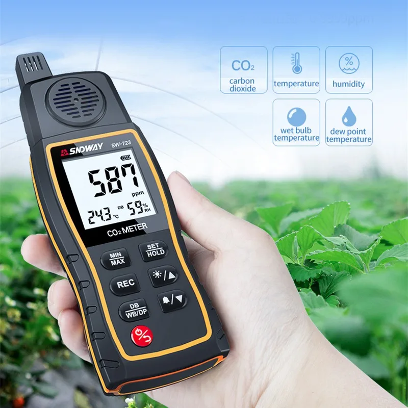 Gas Detector Digital Meter Carbon Dioxide CO2 Flammable Ex Halogen Professional  Analyzer  Leak  SW-743A/723/733A