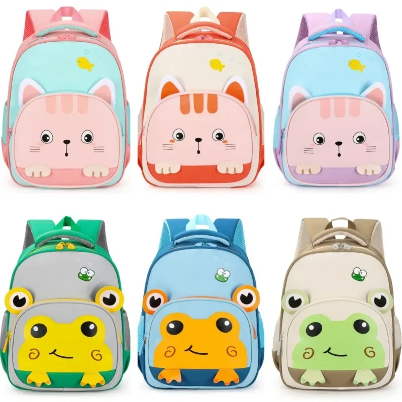 

Book Bag Lightweight Cartoon Frog Kindergarten Schoolbag 4-6 Years Old Children Backpack Suitable for Boys and Girls Backpacks