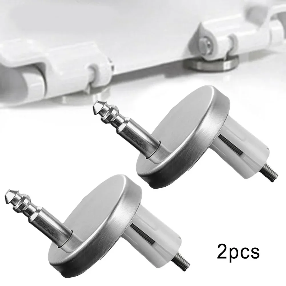 2 Pcs Toilet Lid Hinge Universal Stainless Steel Screw Toilet Accessories Fixing Bolts 45mm 55mm 60mm Silver Basthroom Parts