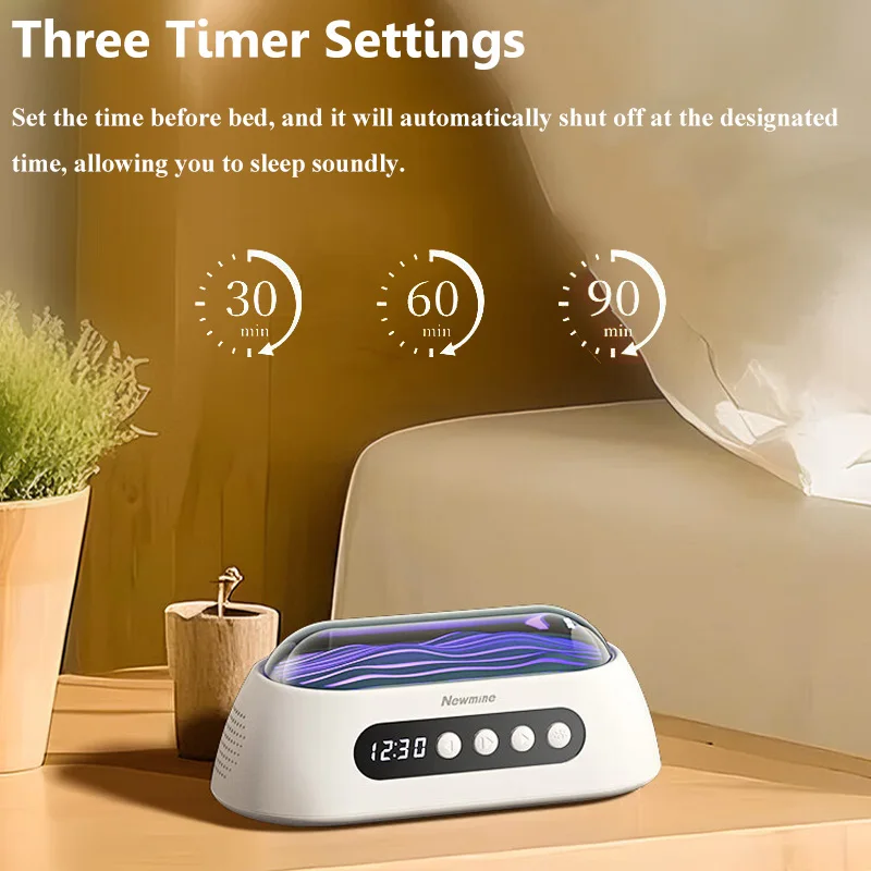 3 in 1 Bluetooth Speaker White Noise Sleep Surround Sound Music RGB Ambient Light Alarm Clock Sleep Timer for Baby Kids Adults