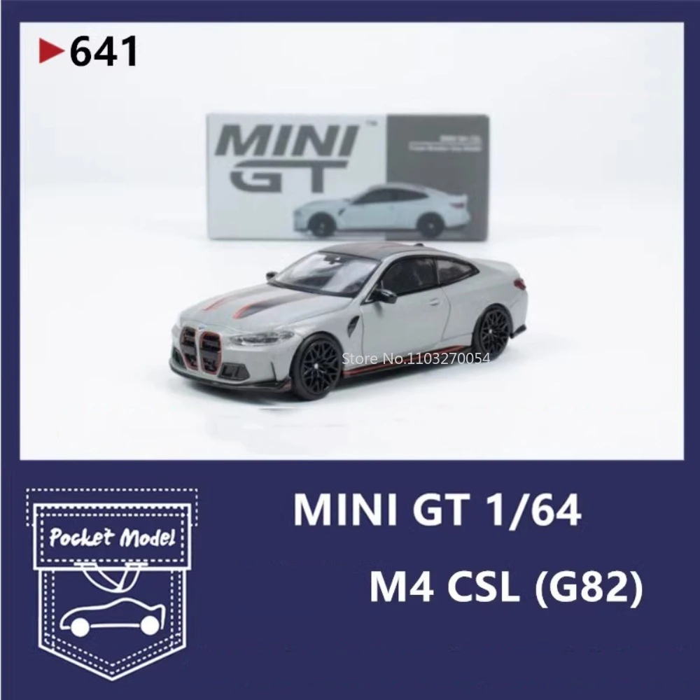 

Модель автомобиля TSM MINIGT 1/64 M4 CSL G82, литой металлический корпус из сплава #641, миниатюрная серия транспортных средств для детей и взрослых, коллекционные подарки