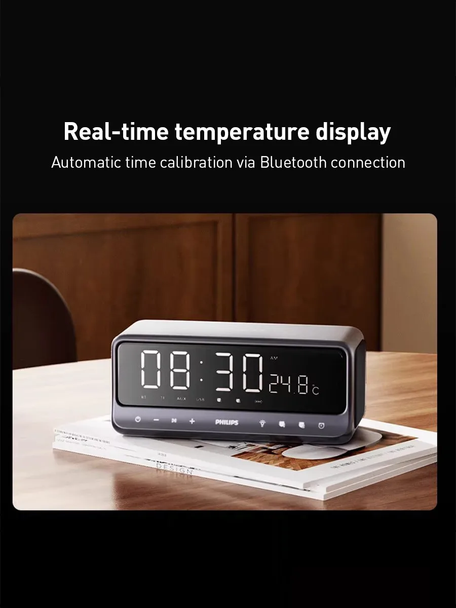 Philips TAS3609 Bluetooth-Lautsprecher mit Echtzeit-Temperaturanzeige_voghion.com