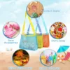 Portable Beach Bag Foldable Protable Kids Beach Toys Storage Bag Outdoor Children Swimming Large  Sundries Organizers Backpack 4