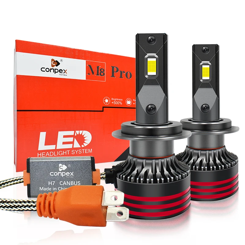Conpex M8 Pro HB3 9005 HB4 9006 Led Canbus No Error Lamps 12V H8 H9 H11 Headlight Bulbs 11000LM H13 H16 9012 H1 H4 H7 Car Light |