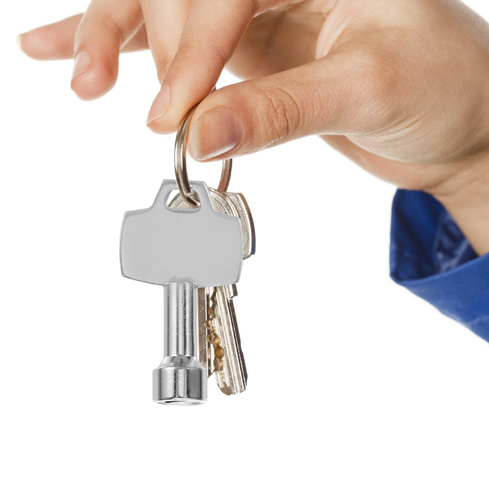2 Pcs Trash Can Key Utility Keys for Garbage Triangular Lock Triangle Cabinet Spanner Elevator Door Trash Can Desktop Trash Can