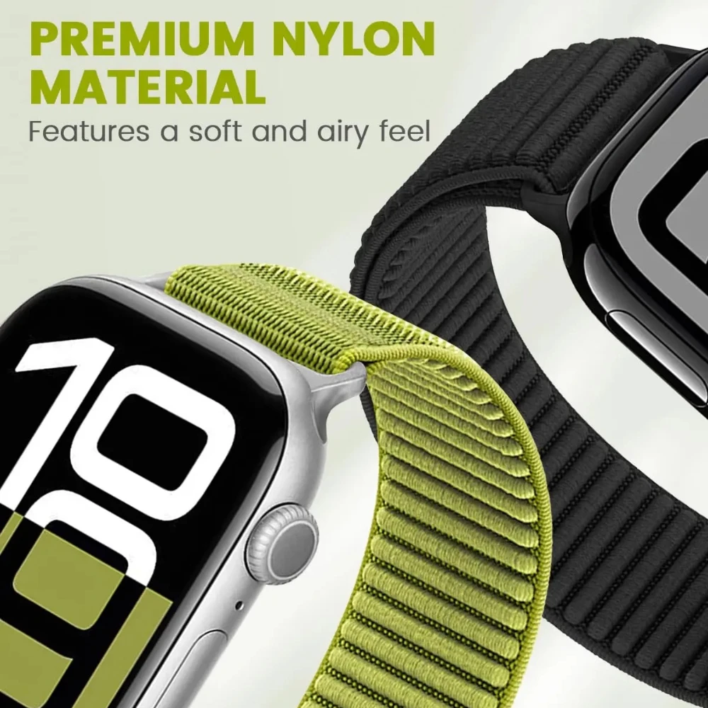 Sport Nylon Loop Strap for Apple Watch - Soft & Comfortable Band for All Sizes