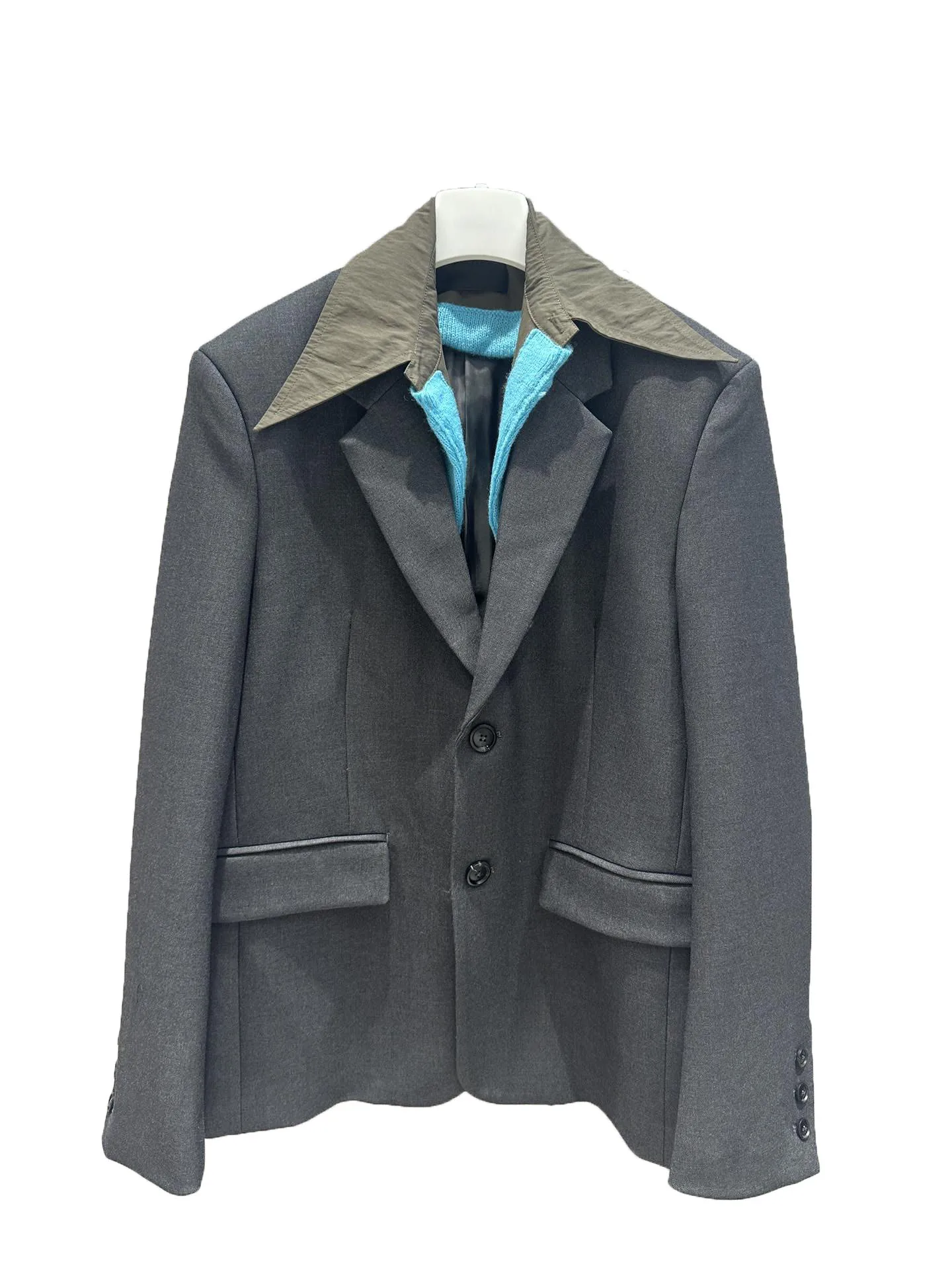 

Blazer false two-piece stacking design loose version of casual versatile fashion 2023 autumn new models