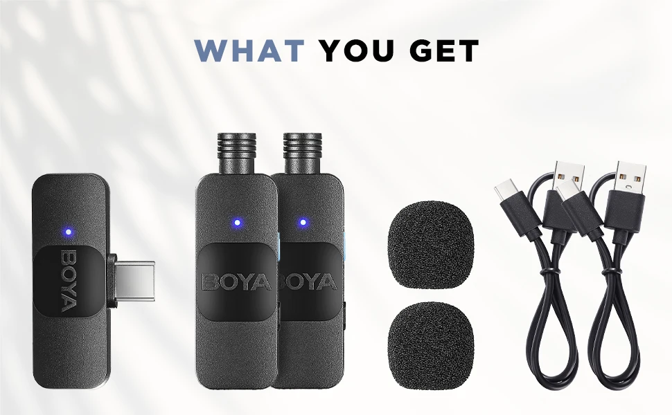 BOYA BY-V20 Professional Wireless Lavalier Microphone Type-C for Android  phone