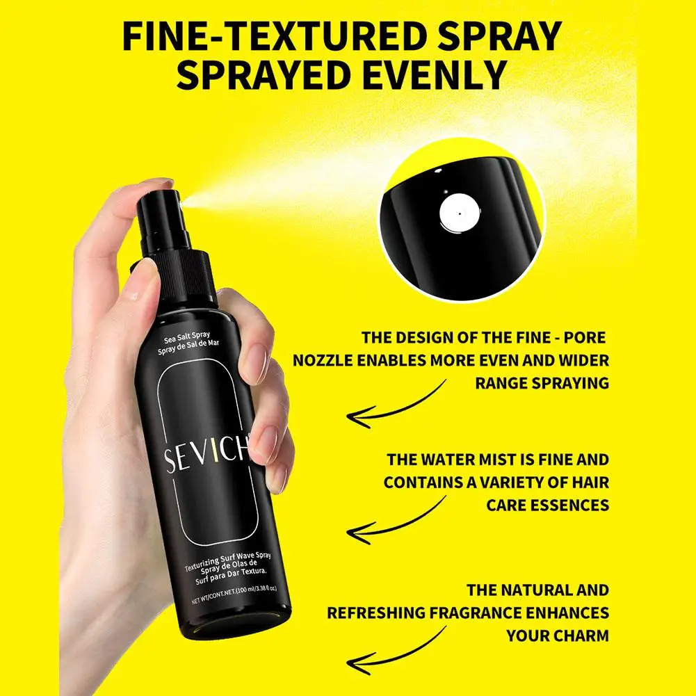 Sea Salt Hair Styling Spray Improving Thickening Strong Holding Non Greasy Fluffy Volumizing Reducing Sticky Hair Nourishing Oil