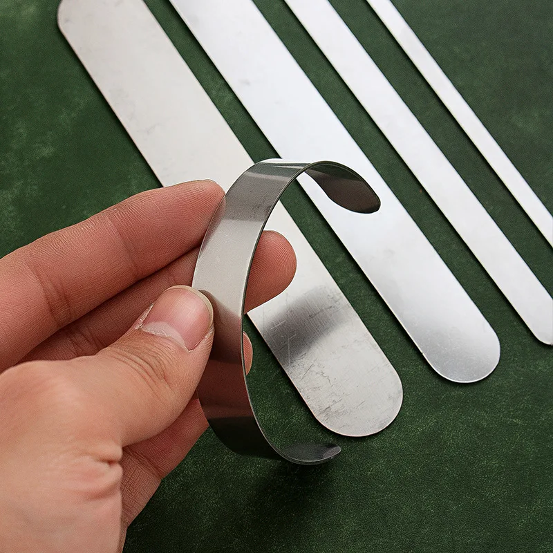 Leather Craft Tools 1Pcst Flat Blank Bending Stamping Customizing Bracelet Blanks Jewelry Making Accessories Sewing Waxed Thread Wristband DIY