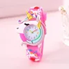 【Watch+Bracelet】Kegllect  New Children's Cartoon Pattern  Unicorn Silicone   Bead Bracelet Set Student  5
