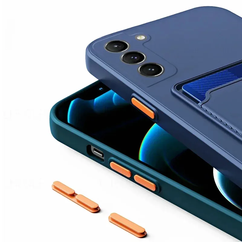 Luxury Silicone Wallet Case with Card Holder Slot - Protective Cover