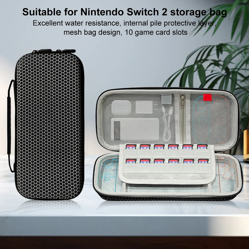 Travel Carrying Case Shockproof Storage Bag Hard Shell Pouch for Switch 2 Console & Accessories